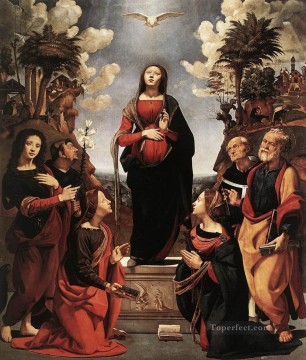ピエロ ディ コジモ Painting - 聖ルネッサンス ピエロ ディ コジモによる無原罪の御宿り